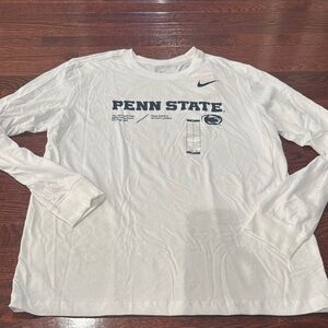 Nike White Penn State Long Sleeve Tee